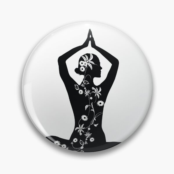 Artikelvorschau, Yoga-Pose im Blumenmuster entworfen und verkauft von RitaVan.