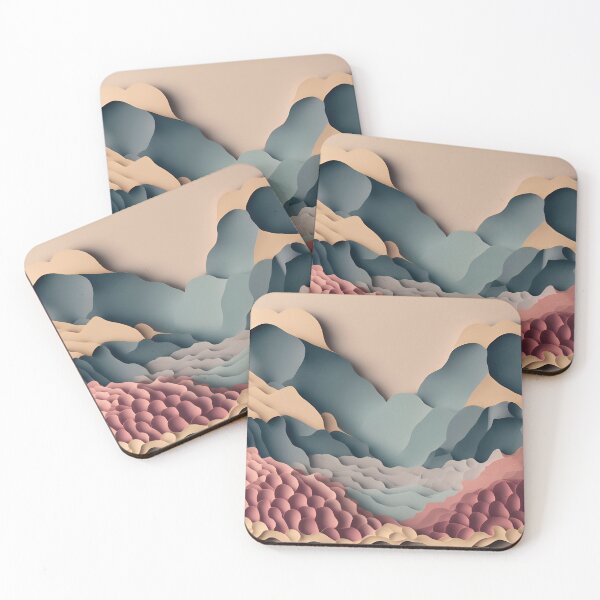 Item preview, Underwater Valley in Paper art style designed and sold by FormFinder.