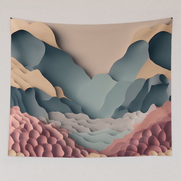 Item preview, Underwater Valley in Paper art style designed and sold by FormFinder.