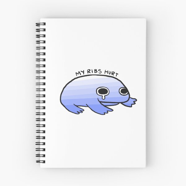 Item preview, My Ribs Hurt | White to Blue Gradient Frog designed and sold by iristocat.
