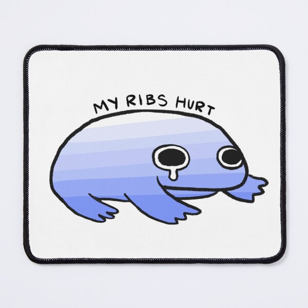 Item preview, My Ribs Hurt | White to Blue Gradient Frog designed and sold by iristocat.