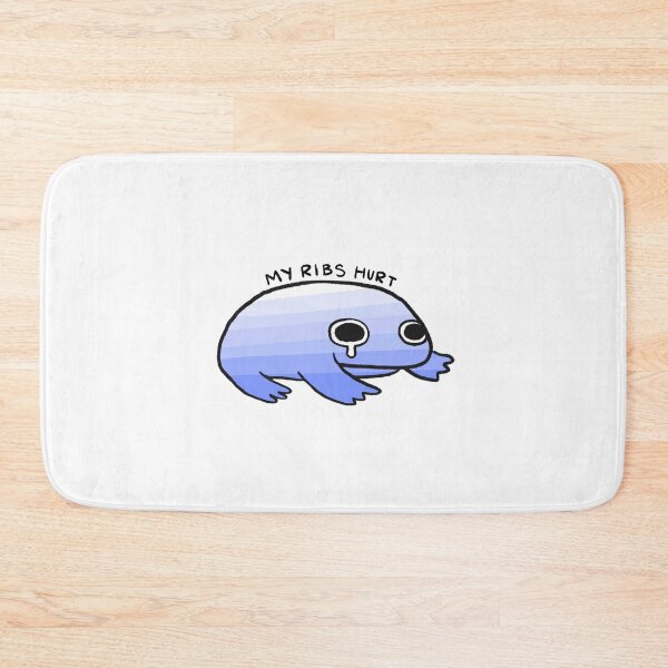Item preview, My Ribs Hurt | White to Blue Gradient Frog designed and sold by iristocat.