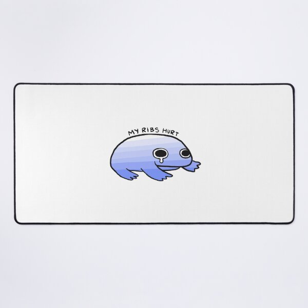 Item preview, My Ribs Hurt | White to Blue Gradient Frog designed and sold by iristocat.