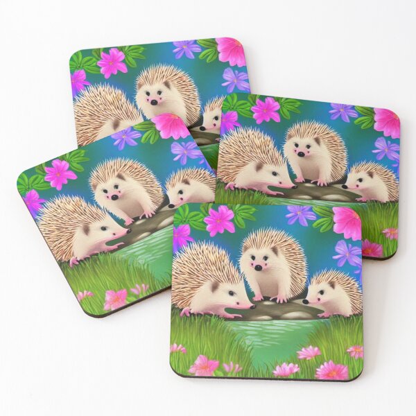 Item preview, Hedgehog family having fun designed and sold by EasyOnTheEyePic.