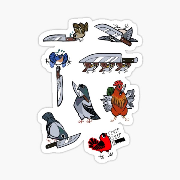 Item preview, Crime Birds  Sticker Sheet designed and sold by PaleoPanthera.