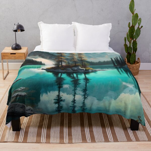 Item preview, Water's Edge - Serene Lakes - Nature Landscape Digital Art Collection designed and sold by artbankai.