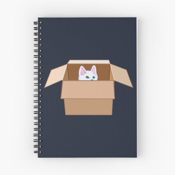 Item preview, White Kitten Peeking from Cardboard Box designed and sold by Deborah Camp.