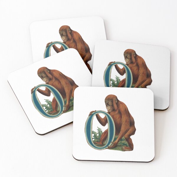 Item preview, Orangután letter with o monkey  designed and sold by Tropical Blood.