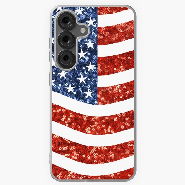 Item preview, glitter print american flag designed and sold by Gossip Rag.