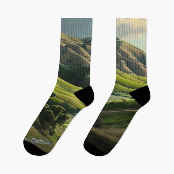 Item preview, Rolling Meadow - Rolling Hills - Nature Landscape Digital Art Collection designed and sold by artbankai.
