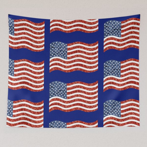 Item preview, glitter print american flag designed and sold by Gossip Rag.