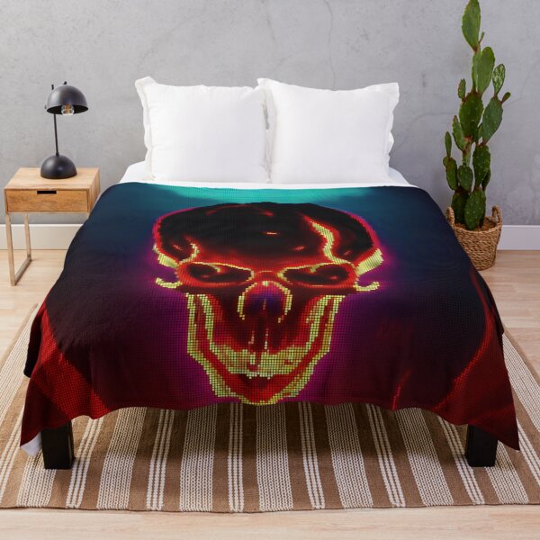 Item preview, Flaming Glowing Skull 8-bit Pixel Art designed and sold by PixelDripped.