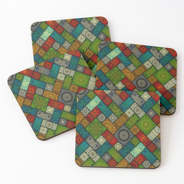 Item preview, colourful geometric floral pattern designed and sold by JD369.