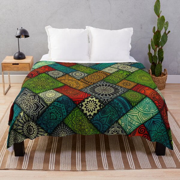 Item preview, colourful geometric floral pattern designed and sold by JD369.