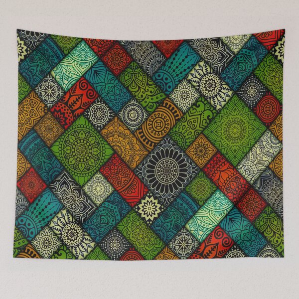 Item preview, colourful geometric floral pattern designed and sold by JD369.