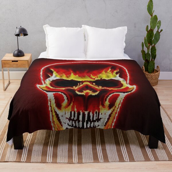 Item preview, Flaming Glowing Skull 8-bit Pixel Art designed and sold by PixelDripped.