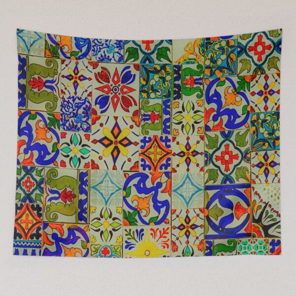 Item preview, colourful geometric flower pattern designed and sold by JD369.