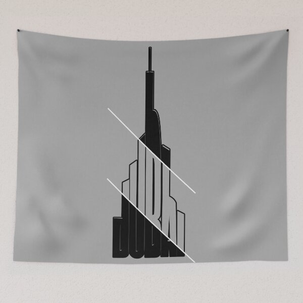 Item preview, Dubai-Burj Khalifa Typography new design designed and sold by flydye.