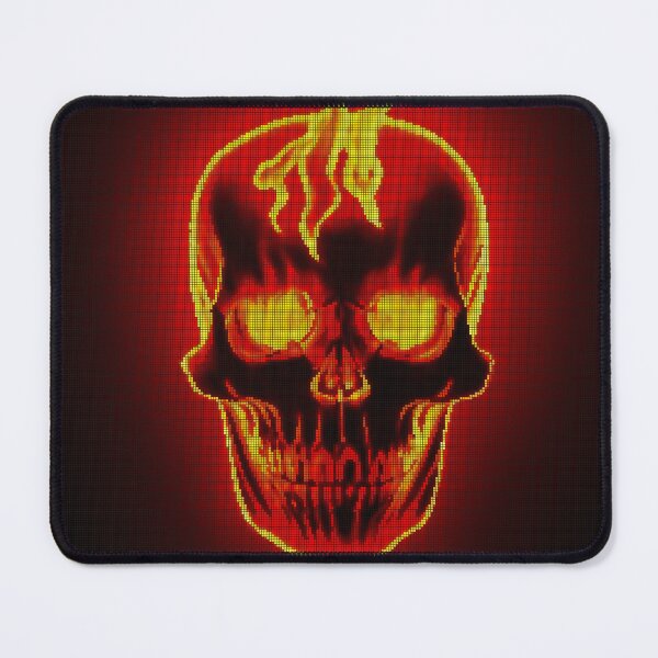 Item preview, Flaming Glowing Skull 8-bit Pixel Art designed and sold by PixelDripped.