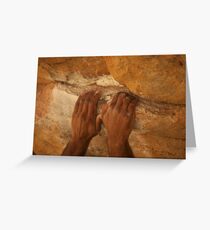Climbers hands Greeting Card