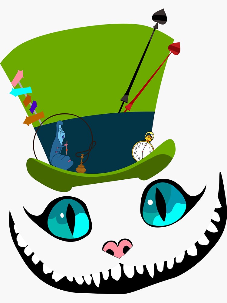 Cheshire cat Alice in wonderland Absolem Alice in wonderland svg vector  fashion for print SVG Jpeg Png | Sticker