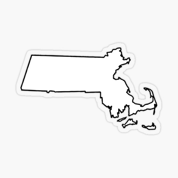 Item preview, Massachusetts - White Outline designed and sold by loudestkitten.
