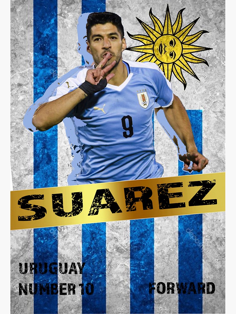 Uruguay Soccer Jersey Home. L Suarez # 9 Jersey. World Cup 2022