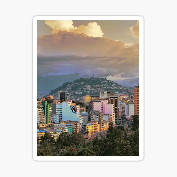 Ecuador. Quito. Sunset. Sticker