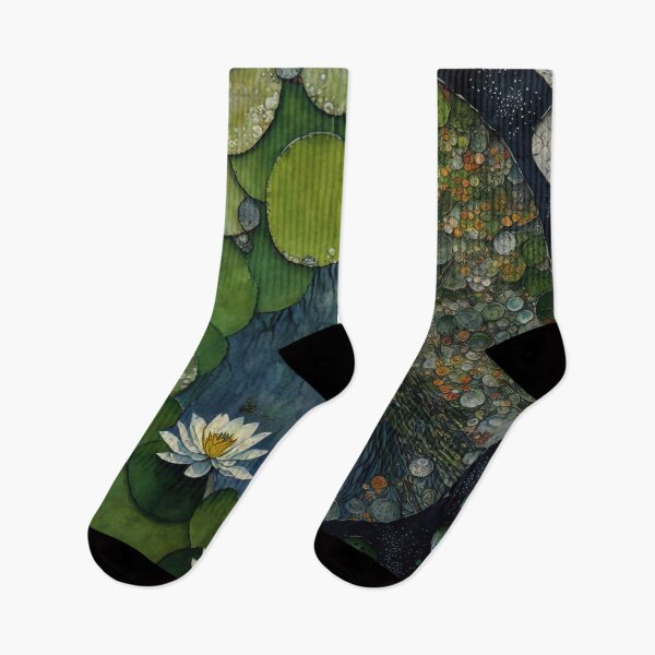 Item preview, Serenity in Dots: An AI Pointillism Painting of a Blue and Green French Garden with Flowers designed and sold by XIX361ART.