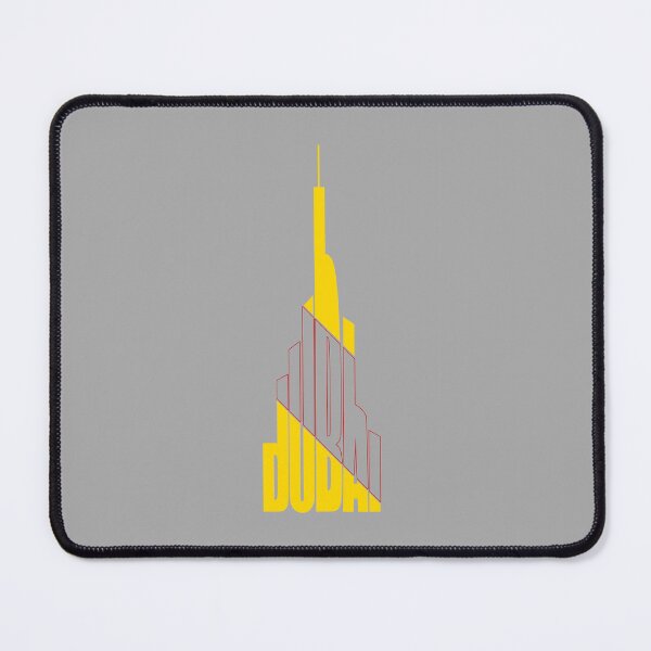 Item preview, Dubai-Burj Khalifa Typography Red & Yellow designed and sold by flydye.