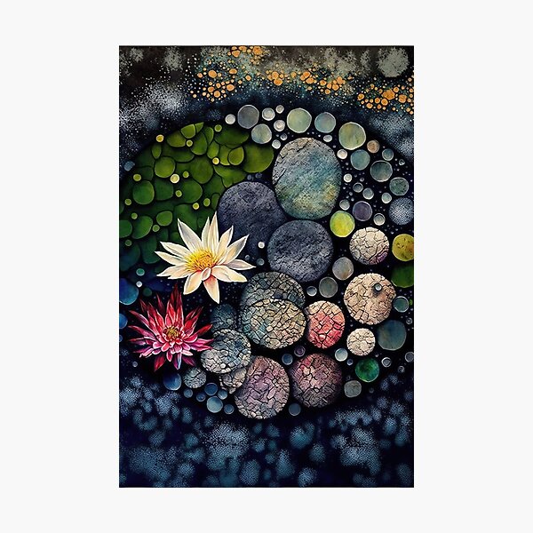 Item preview, Beautifull Japanese Garden Dreams: AI,  brings Pointillism Painting in Full Bloom designed and sold by XIX361ART.