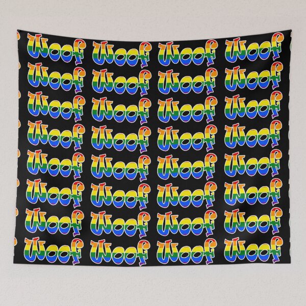 Item preview, Woof Woof Woof- Rainbow designed and sold by LthrDaddyBear.