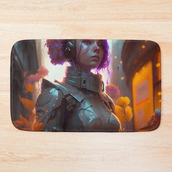 Item preview, Blooming in the Metropolis: A Girl Cyborg's Urban Oasis designed and sold by oanaunciuleanu.
