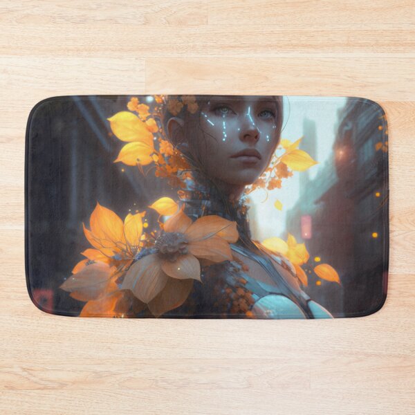Item preview, Blooming in the Metropolis: A Girl Cyborg's Urban Oasis designed and sold by oanaunciuleanu.