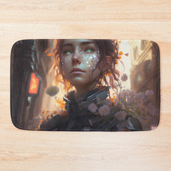 Item preview, Blooming in the Metropolis: A Girl Cyborg's Urban Oasis designed and sold by oanaunciuleanu.