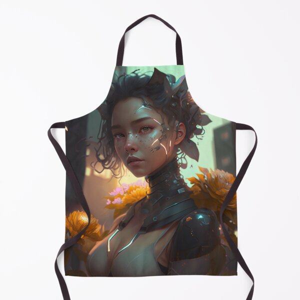 Item preview, Blooming in the Metropolis: A Girl Cyborg's Urban Oasis designed and sold by oanaunciuleanu.