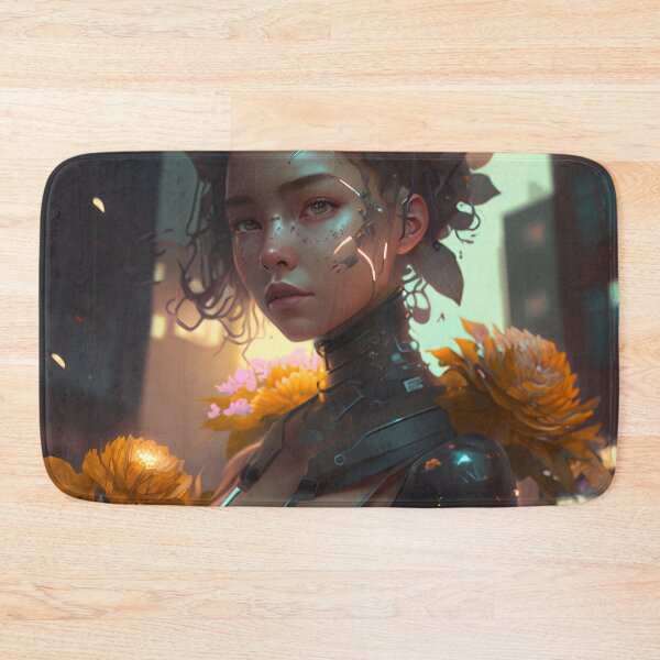 Item preview, Blooming in the Metropolis: A Girl Cyborg's Urban Oasis designed and sold by oanaunciuleanu.