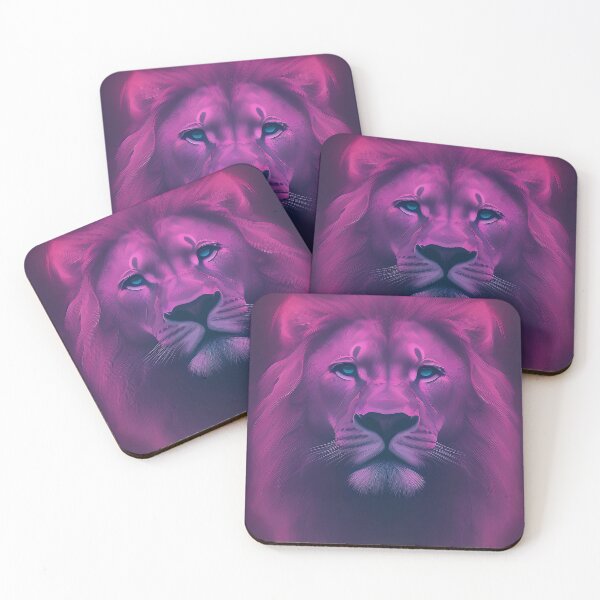 Item preview, Lion portrait, vaporwave style designed and sold by ChaosEdits.