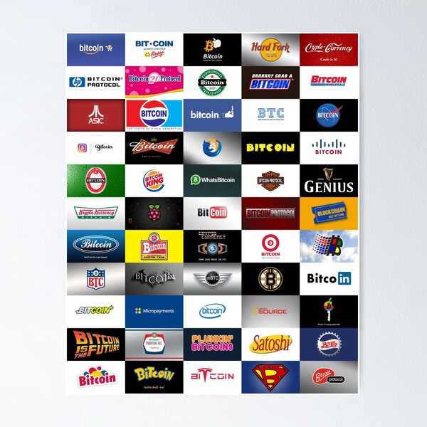 Artikel-Vorschau von Bitcoin-Logo-Collage, designt und verkauft von phneep.