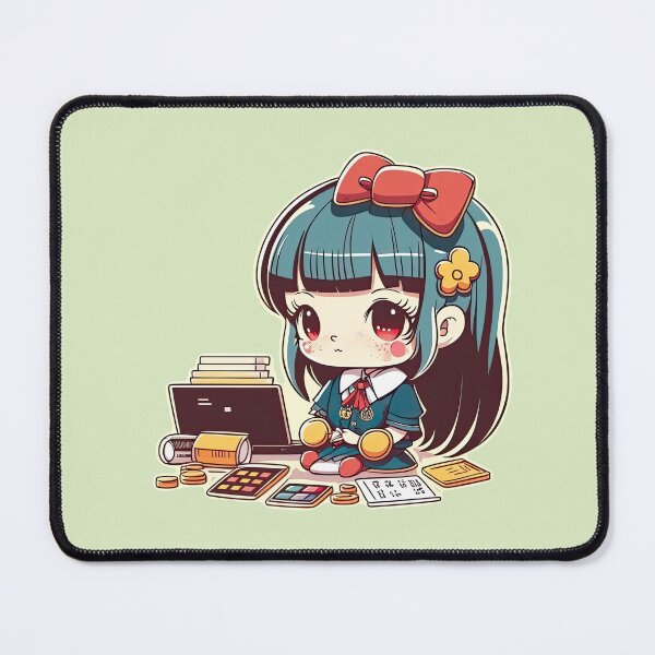 Item preview, Cute Bank Teller Girl Providing Efficient and Friendly Customer Service designed and sold by ultra-cute.