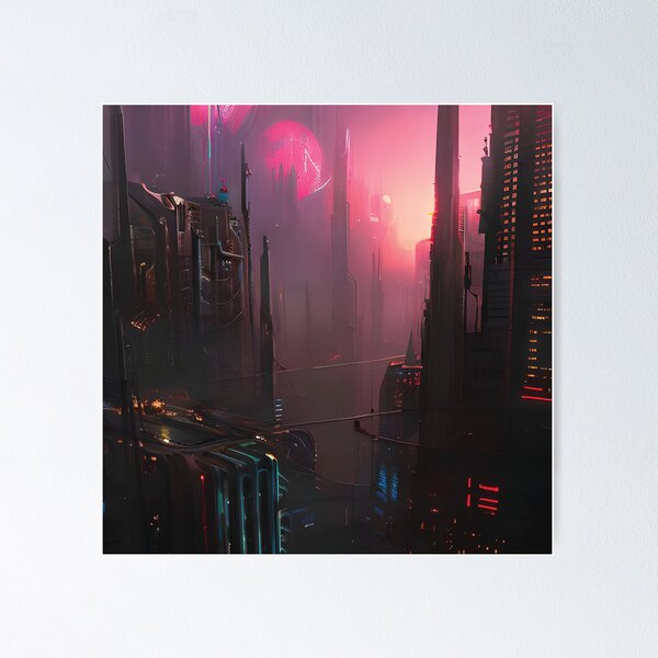 Item preview, Cyberpunk City Inspired By Beksinski designed and sold by Awokken.