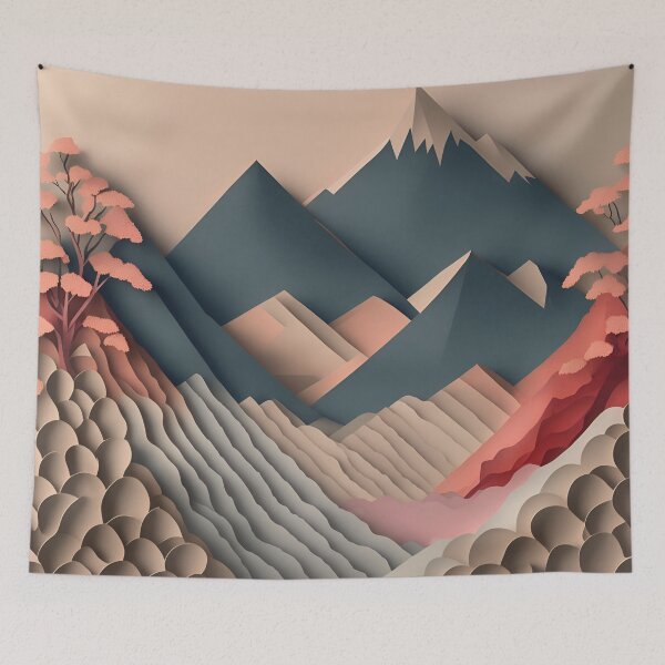 Item preview, Mountain Peak in Paper art style designed and sold by FormFinder.