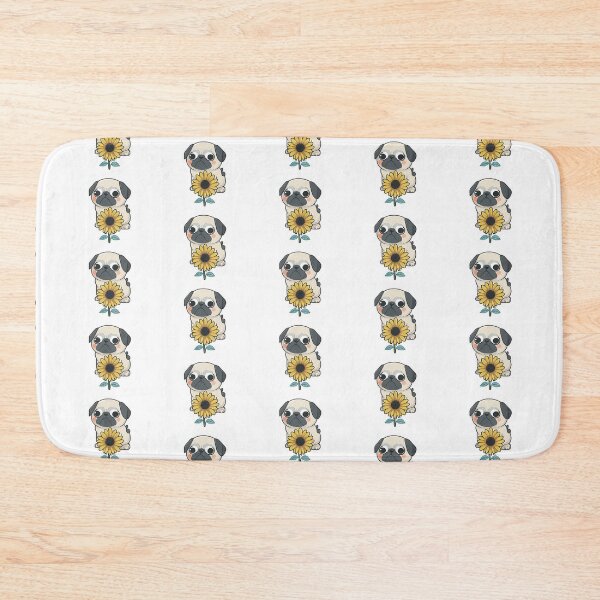 Item preview, Cute pug with a margarita flower designed and sold by enemy01.