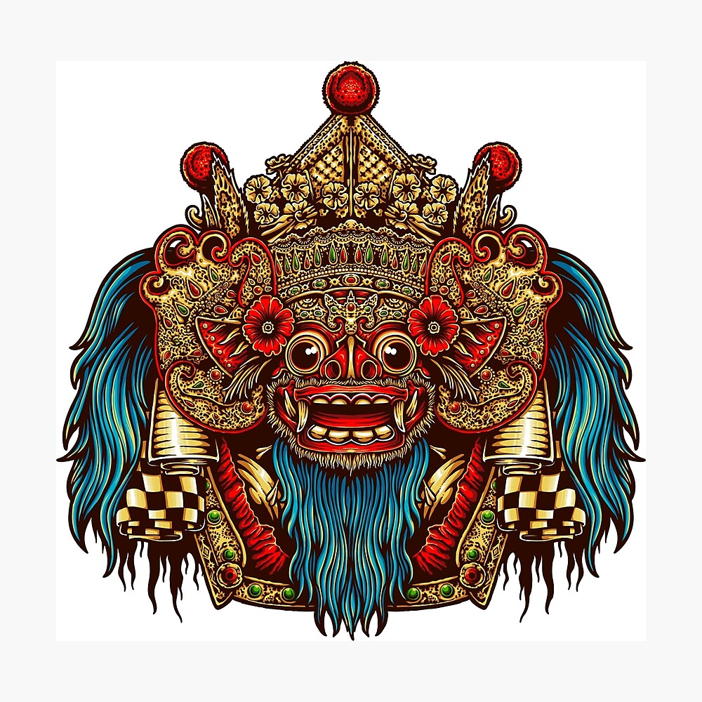 Barong Mask King Of The Spirits Bali Mythology Photographic Print By Wasssu Redbubble