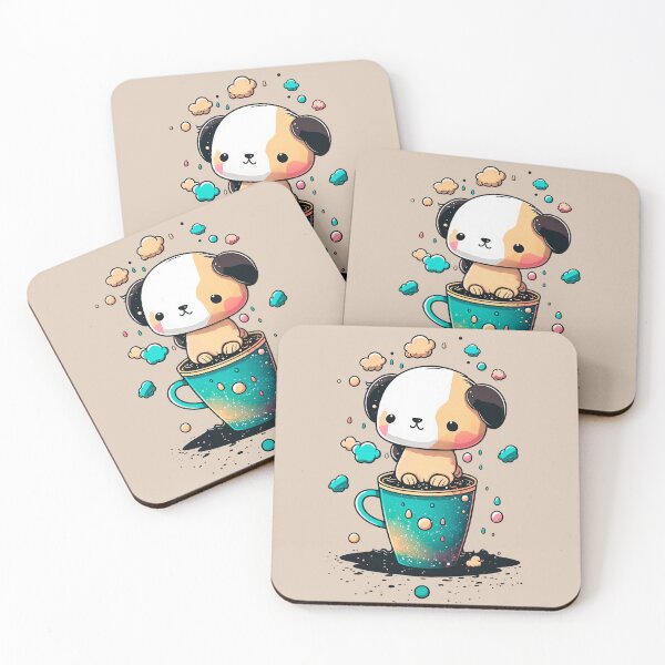 Item preview, Puppuccino Break: Adorable Puppy Drinking Coffee designed and sold by JOLI Design.