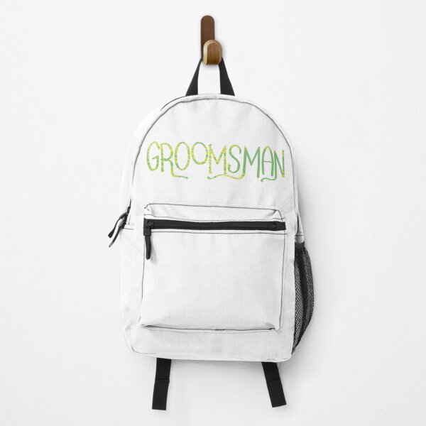 Item preview, Groomsman typography label glitch sunlight designed and sold by chuckletuckle.