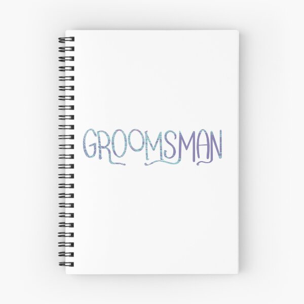 Item preview, Groomsman typography label glitch violet designed and sold by chuckletuckle.