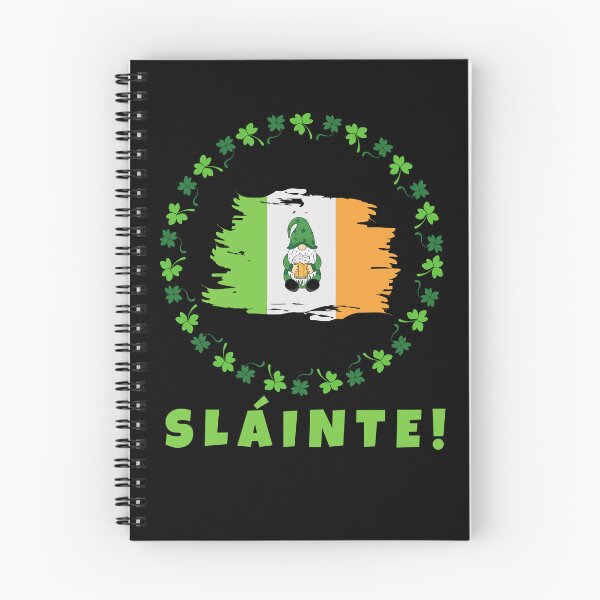 Artikelvorschau, St Patricks Day Sláinte irischer Flaggen-Kreis-Klee-Kobold entworfen und verkauft von FreeMind-Design.