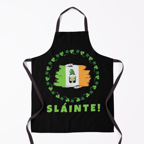 Artikelvorschau, St Patricks Day Sláinte irischer Flaggen-Kreis-Klee-Kobold entworfen und verkauft von FreeMind-Design.