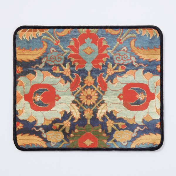 Item preview, Indian Antique Floral Rug Print designed and sold by Vicky Brago-Mitchell®.
